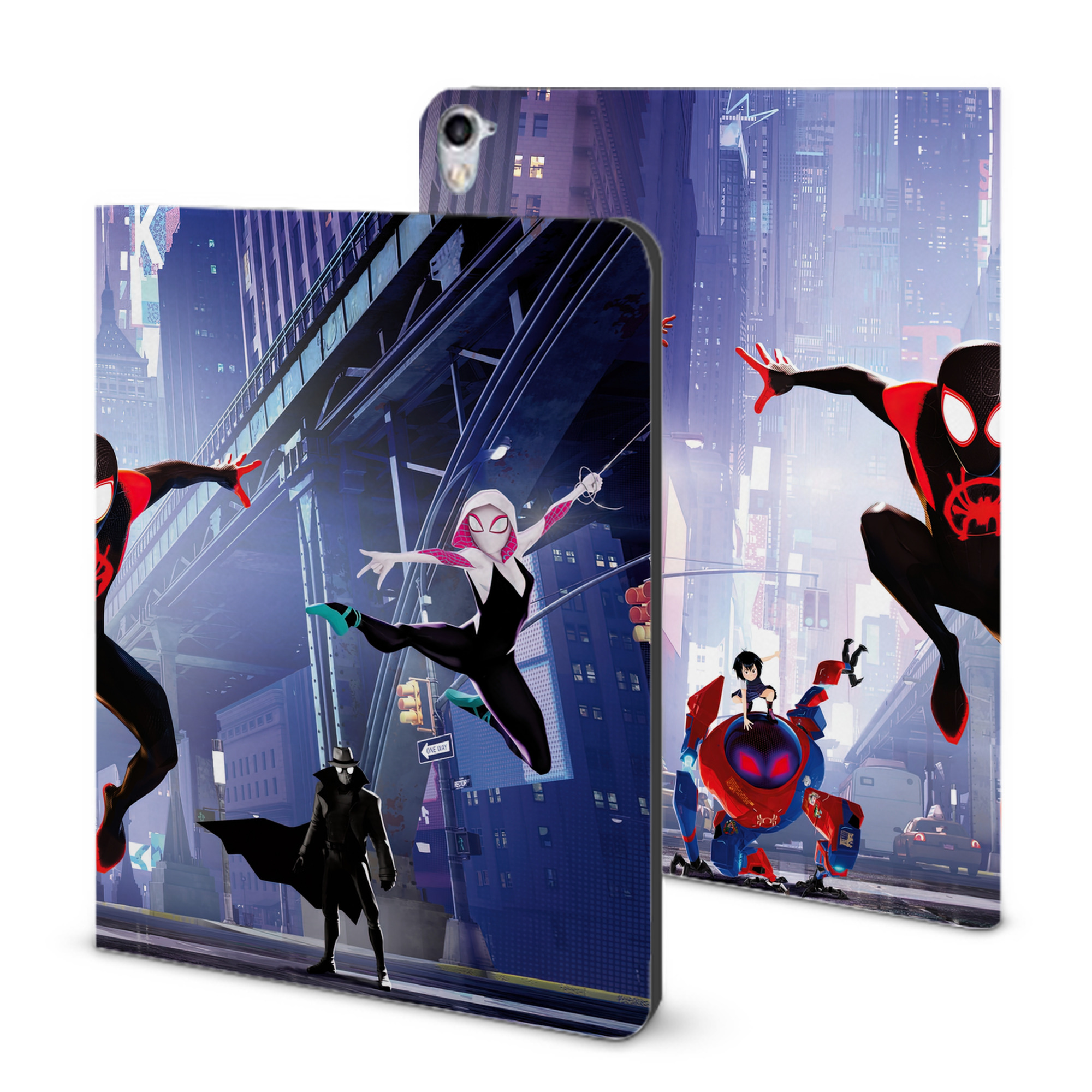 （画像用） Spider Man スパイダーマン IPad ケース ブック型 PUレザー TPU 耐衝撃 軽量 薄型 ペン収納なし 全面保護 IPad 各モデル対応